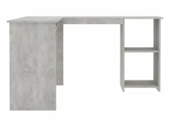 Online vidaxl Escritorio forma de L contrachapada hormigón 120x140x75 cm Gris