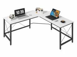 Homcom Escritorio Frambuesa diseño esquinero 76x150x150 cm