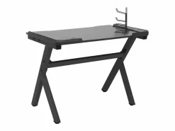 Clicnbuy Escritorio gaming LED con forma de Y 110x60x75cm