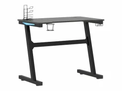 Outlet Clicnbuy Escritorio gaming LED con patas en forma Z 90x60x75 cm Negro