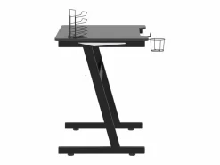 Outlet Clicnbuy Escritorio gaming LED con patas en forma Z 90x60x75 cm Negro