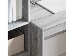 Best vidaxl Escritorio Sonoma 100 x 50 x 76 cm Gris