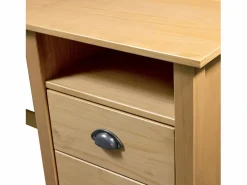 Online Clicnbuy Escritorio Hill con 3 cajones madera de pino 120x50x74 cm Marru00f3n