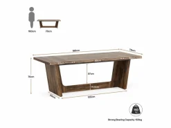 Clearance Escritorio Informático, 180 x 79 x 75 cm Escritorio para Ordenador Portátil, Mesa de Estudio, Mesa de Ordenador Portátil Mesa De Ordenador