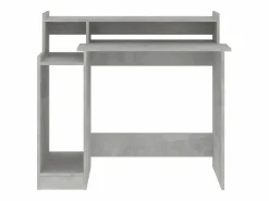 Online Escritorio LED madera contrachapada hormigón 97x45x90 cm Mesa Gaming