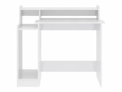 New Clicnbuy Escritorio LED madera contrachapada brillo 97x45x90 cm Blanco