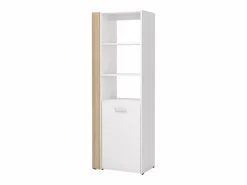 Vente-unique Escritorio librería modular TUPELIO con 10 huecos, color natural y blanco -