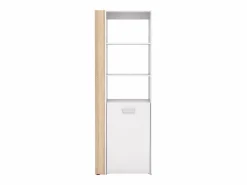Vente-unique Escritorio librería modular TUPELIO con 10 huecos, color natural y blanco -