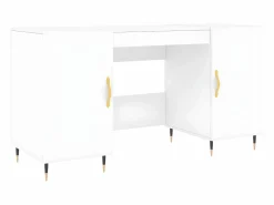 Clearance Clicnbuy Escritorio madera de ingeniería 140x50x75 cm Blanco