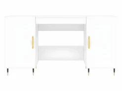 Clearance Clicnbuy Escritorio madera de ingeniería 140x50x75 cm Blanco