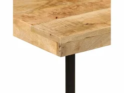 Hot Clicnbuy Escritorio madera maciza mango y hierro 165x110x77 cm Marru00f3n