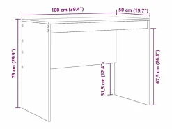 vidaxl Escritorio Madera vieja 100 x 50 x 76 cm