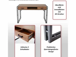 Outlet Escritorio -A27, aspecto roble silvestre Escritorio Tradicional