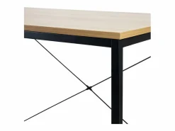 New Escritorio Metálico con Estantería 3 Baldas de Madera Ozra 120x160x70cm 7house Mesa De Ordenador