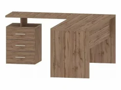 Web furniture Escritorio moderno de madera 3 cajones New Selina WD
