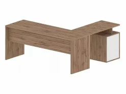 Web furniture Escritorio moderno de madera 3 cajones New Selina WD