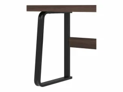 Best Escritorio moderno para computadora en MDF+Metal - con almacenamiento abierto y 2 cajones - Marrón - 161x54x76,3cm Mesa De Ordenador
