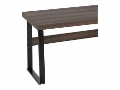 Best Escritorio moderno para computadora en MDF+Metal - con almacenamiento abierto y 2 cajones - Marrón - 161x54x76,3cm Mesa De Ordenador