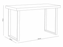 Online Escritorio Natural diseño nórdico Nordish/blanco 73x120x60 cm Adec Consola Escritorio