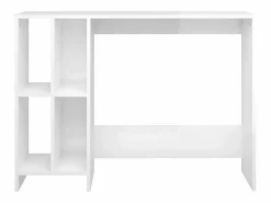 Online Clicnbuy Escritorio notebook contrachapado brillo 102,5x35x75 cm Blanco