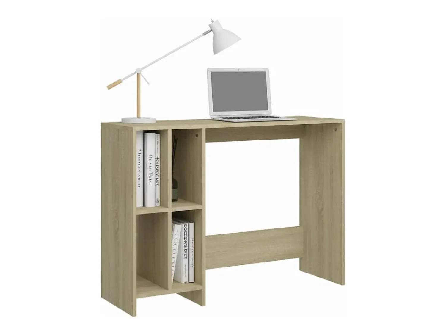 Clicnbuy Escritorio notebook contrachapado roble Sonoma 102,5x35x75 cm
