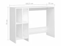 Outlet Clicnbuy Escritorio notebook madera contrachapada 102,5x35x75 cm Blanco