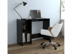 Outlet Clicnbuy Escritorio notebook madera contrachapada 102,5x35x75 cm Negro