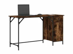 Escritorio ordenador madera ingeniería roble humo 131x48x75 cm ES320266 Marru00f3n