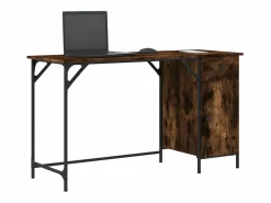 Discount Escritorio ordenador madera ingeniería roble humo 131x48x75 cm Mesa De Ordenador