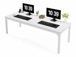 Escritorio para computadora, 200 x 70 x 75 cm, escritorio para estudiantes y trabajadores, escritorio doble, mesa larga para computadora, escritorio para estudio, oficina, color Mesa De Ordenador