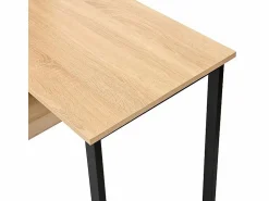 Clearance Escritorio para computadora con almacenamiento - 1 puerta y 7 nichos - patas de hierro - MDF - 120x50x120cm Mesa De Ordenador