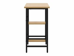 Clicnbuy Escritorio para ordenador MDF metal negro roble 80x40x72 cm