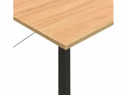 Clicnbuy Escritorio para ordenador MDF metal negro roble 80x40x72 cm