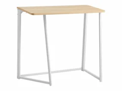 Escritorio para Ordenador SucceBuy Plegable 80 cm, Mesa de Oficina para Computadora Plegable para Espacios Pequeños, Estación de Trabajo en Tablero