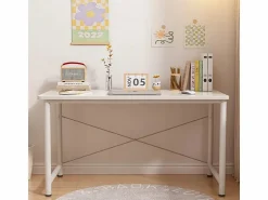 Discount ESCRITORIO PARA ORDENADOR JUVENIL MESA BLANCA MODERNA GRANDE 100 CM Mesa De Ordenador