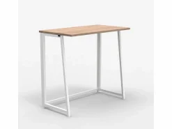 Discount Escritorio plegable compacto blanco y de madera 80x45x75 Wolly W Multicolor