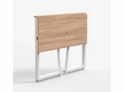 Discount Escritorio plegable compacto blanco y de madera 80x45x75 Wolly W Multicolor