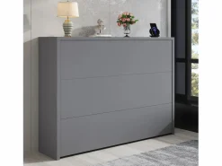 Merax Escritorio plegable con cargador inalámbrico - 115 x 51 x 93 cm - Aparador y escritorio 2 en 1 - aglomerado -