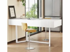 Sale Escritorio plegable multifunción con enchufe europeo - MDF, negro y roble, con espacio de almacenamiento (120x50x76 cm) Escritorio Secreter