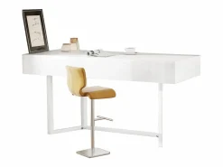 Sale Escritorio plegable multifunción con enchufe europeo - MDF, negro y roble, con espacio de almacenamiento (120x50x76 cm) Escritorio Secreter