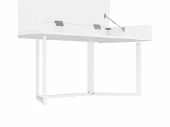 Sale Escritorio plegable multifunción con enchufe europeo - MDF, negro y roble, con espacio de almacenamiento (120x50x76 cm) Escritorio Secreter
