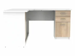 Escritorio rinconera NORWY 2 puertas y cajones Blanco,roble Escritorio Rinconero|Escritorio Tradicional