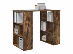 Clearance Clicnbuy Escritorio Roble ahumado 90 x 50 x 75 cm Madera contrachapada Marru00f3n