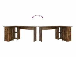 Hot Escritorio Roble ahumado 142 x 102 x 73 cm Madera contrachapada Escritorio Rinconero