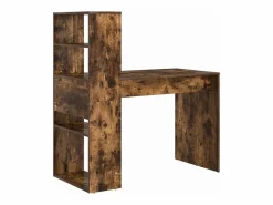 vidaxl Escritorio Roble ahumado 113 x 54 x 120 cm Madera de ingeniería