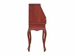 Clicnbuy Escritorio secreter madera maciza de caoba marrón 78x42x103 cm