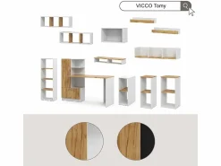 Vicco Escritorio sonoma/blanco 150x59.3x120.1 tomy