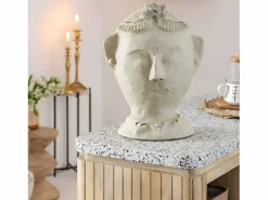 Sale Made In Meubles Escultura de busto de mujer en papel maché Ambroise - Obra de arte contemporánea e intemporal Blanco