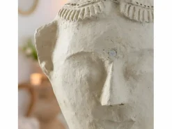 Sale Made In Meubles Escultura de busto de mujer en papel maché Ambroise - Obra de arte contemporánea e intemporal Blanco