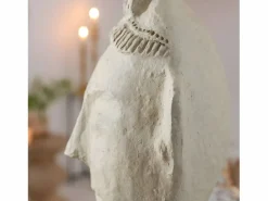 Sale Made In Meubles Escultura de busto de mujer en papel maché Ambroise - Obra de arte contemporánea e intemporal Blanco